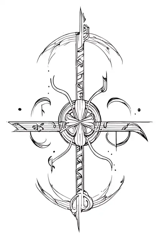 Cho Ku Rei power symbol tattoo design combining music elements tattoo design idea