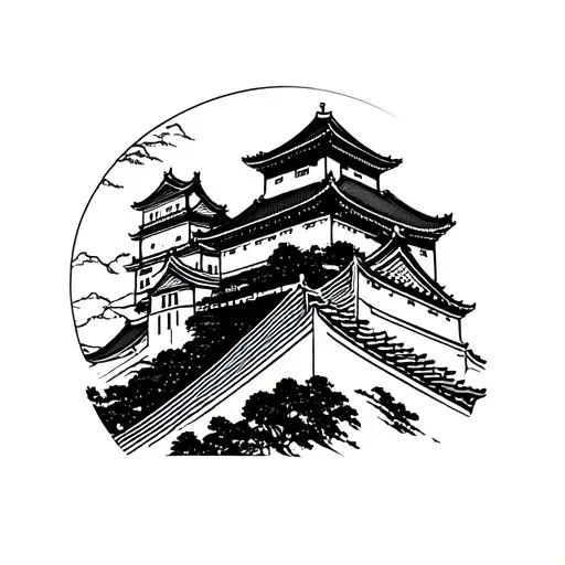 great wall of China tattoo design idea