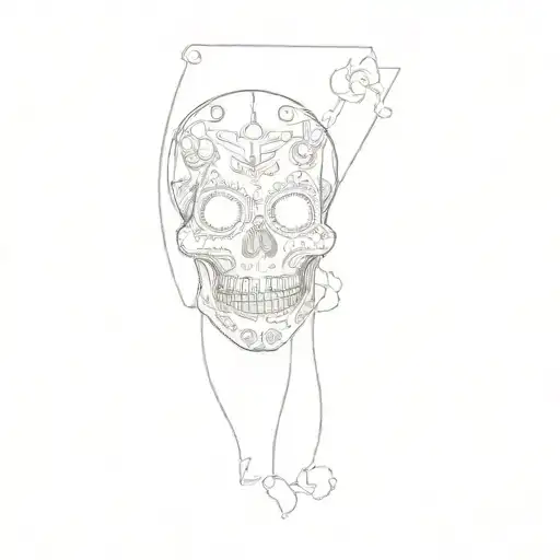 a sugar skull tattoo design idea
