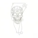 a sugar skull tattoo design idea