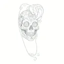 a sugar skull tattoo design idea