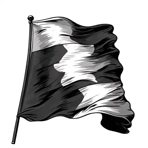 Czech flag waving tattoo design idea