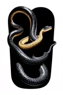 Black Mamba Snake tattoo design idea
