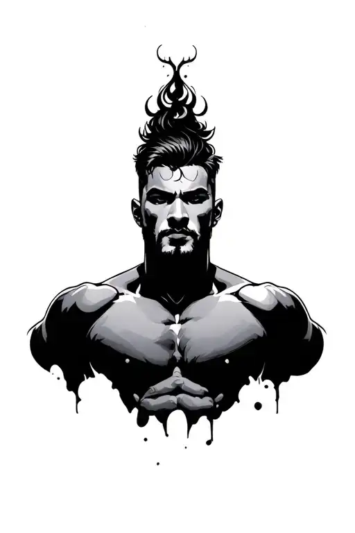 gay male love tattoo design idea