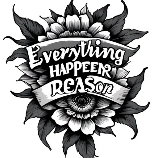 everything happens for a reason tattoo design idea