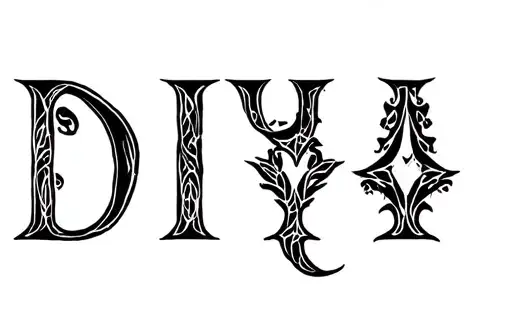 "Diya" tattoo design idea