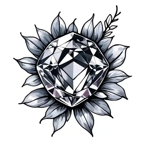 Birthstone tattoo design idea