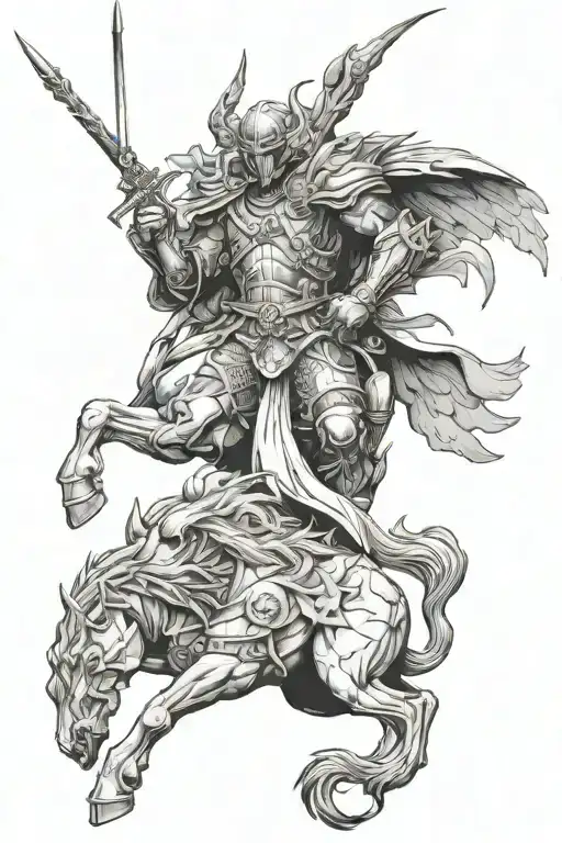 The war in heaven tattoo design idea