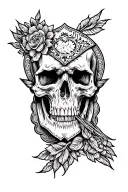 western leather tooling tattoo design idea