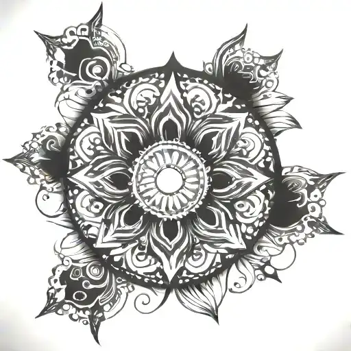 sun mandala design tattoo design idea
