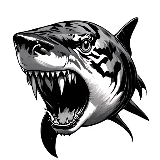 Tiger Shark tattoo design idea