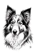 Shetland sheepdog tattoo design idea