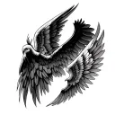 A full sleeve with an existing wing tattoo design tattoo design idea