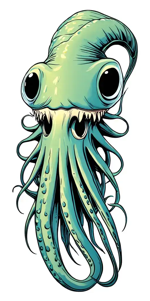 CUTTLE FISH, GIANT SQUID, GEMINI CONSTILATION tattoo design idea