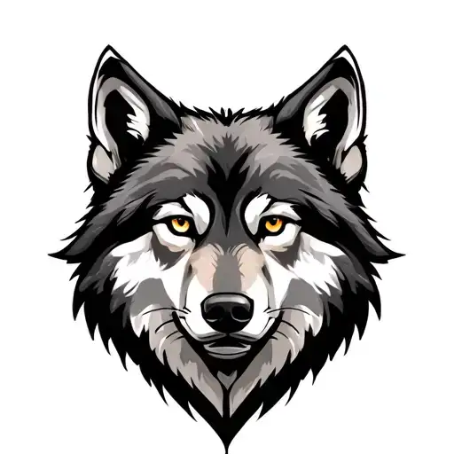 alpha wolf head tattoo design idea