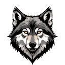 alpha wolf head tattoo design idea