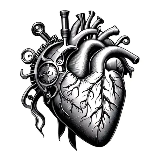 Steampunk Heart tattoo design idea