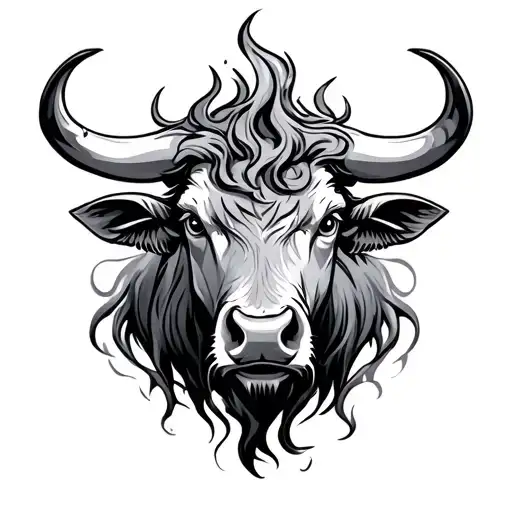 Fire Ox tattoo design idea