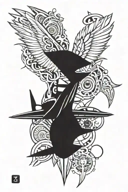 Aviation mechanic tattoo design idea
