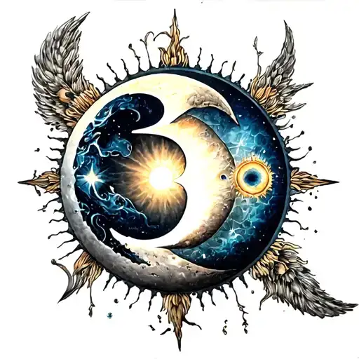 big 3 sign sun is aquarius moon is libra rising is gemini tattoo design idea