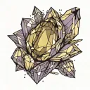 raw amethyst crystal tattoo design idea