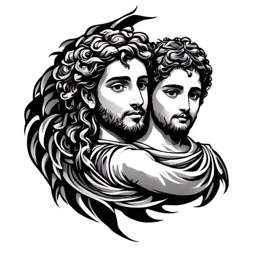 Father And Son Symbol tattoo design idea