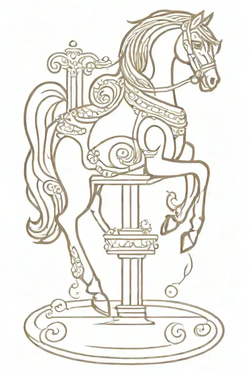 cheval carousel tattoo design idea