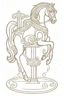 cheval carousel tattoo design idea