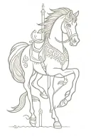 cheval carousel tattoo design idea