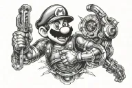 mario tattoo design idea