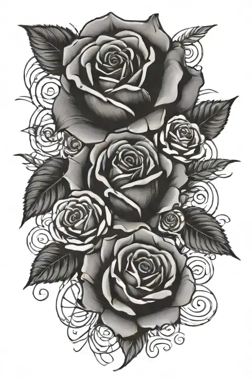 Tyler with Roman numerals 1992 and a rose flower tattoo design idea