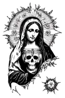 Blessed Virgin and Death tattoo design idea