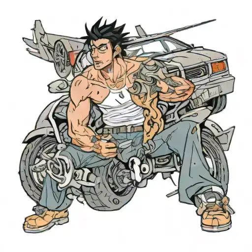 I am 42 years old. I wen to USA and and lost everything. I moved to middle east and lost everything. I made a car crash  tattoo design idea