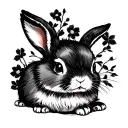 Japanese Rabbit tattoo design idea