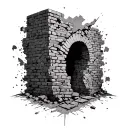 Broken Brick Wall tattoo design idea