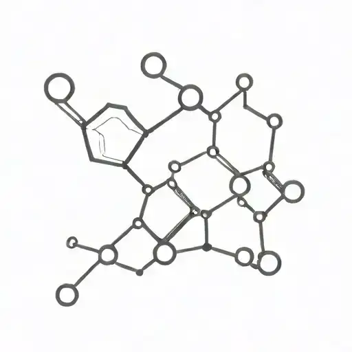 molecule of adrenaline molecule tattoo design idea