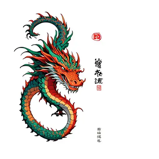 dragon brain crawling out tattoo design idea