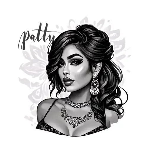 the name "patty" looking latina and feminine tattoo design idea