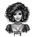 the name "patty" looking latina and feminine tattoo design idea
