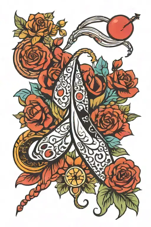 cancer and virgo zodiac sign tattoo design idea