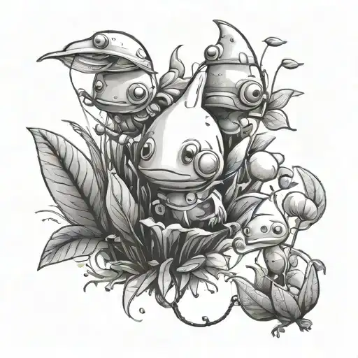 pikmin tattoo design idea