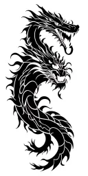 dragon around the arm, mouth on shoulder with the sol of may in the mouth  tattoo design idea