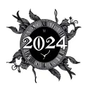 2024 In Roman Numerals tattoo design idea