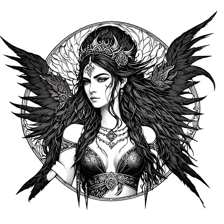 Skyrim mara  goddess tattoo design idea