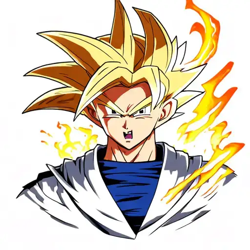 Dragon Ball Goku Ultra Instinct tattoo design idea