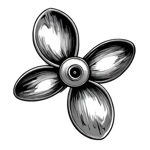 Boat propeller tattoo design idea