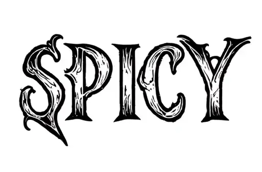 "SPICY" tattoo design idea
