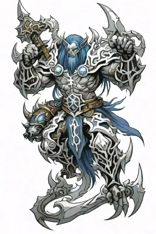 World of Warcraft Frostmourn tattoo design idea
