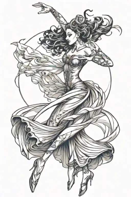 dance inspired tattoo tattoo design idea
