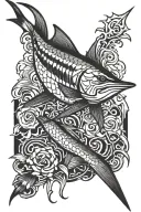 marlin graffiti style tattoo tattoo design idea
